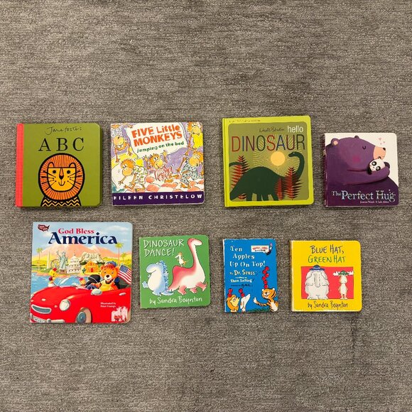 Baby Books - Toddler Books - Set of 8 - Alphabet - Counting - Colors - Dinosaurs - Picture 1 of 12